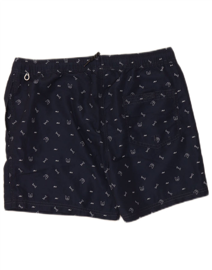 JACK & JONES Grafiske svømmeshorts til mænd Medium marineblå polyester