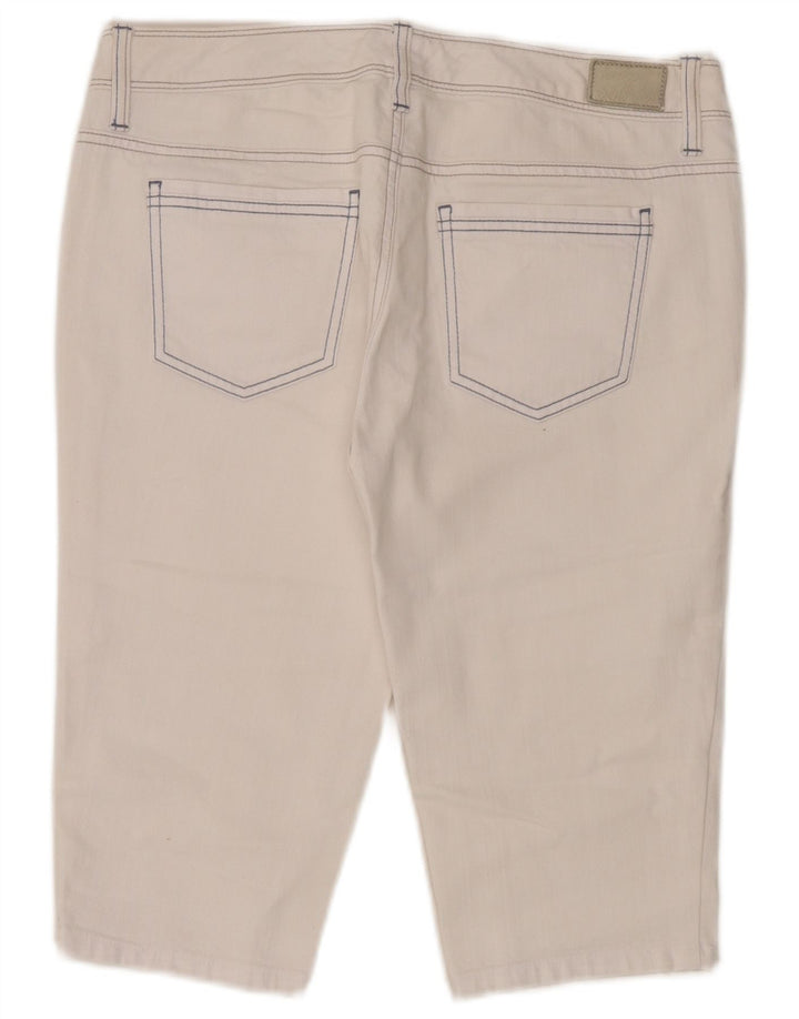 Tommy Hilfiger Bermuda denimshorts til kvinder US 8 Medium W32 Hvid bomuld