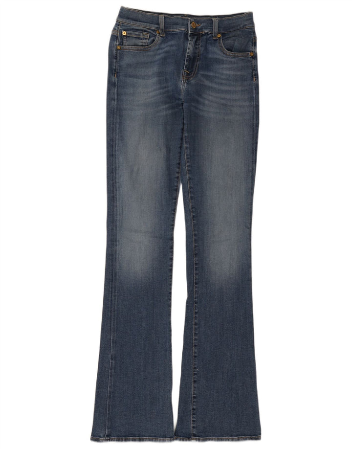 7 For All Mankind Womens Flared Jeans W27 L34 Blå
