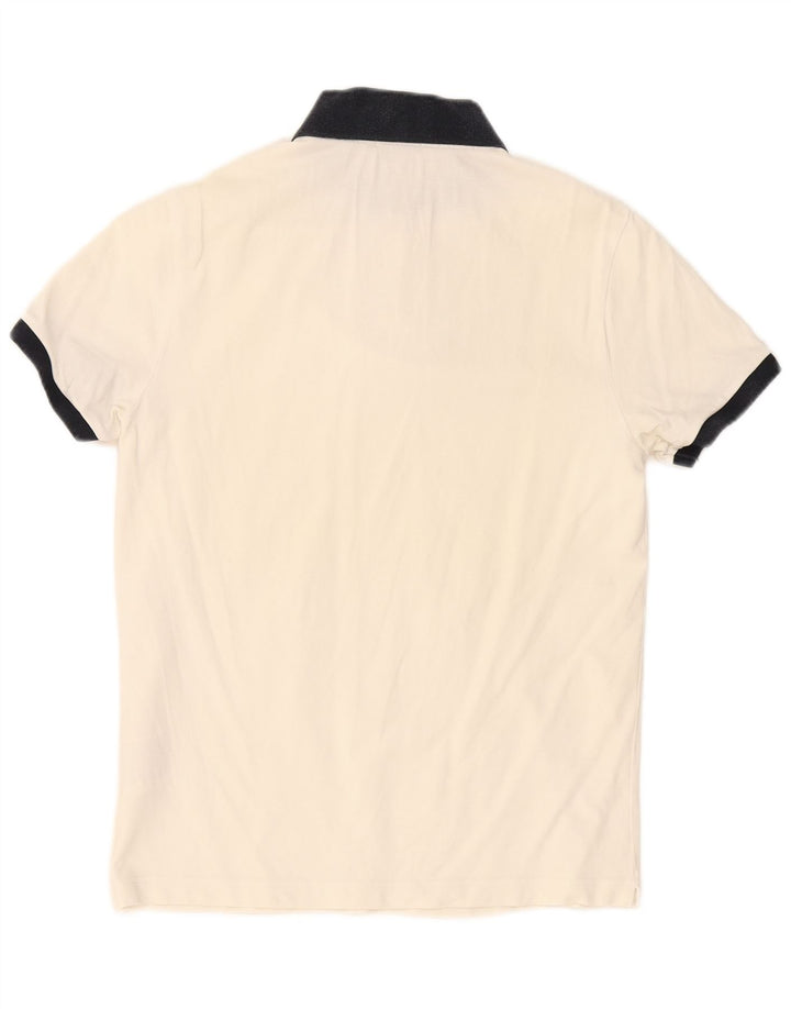 Moncler Herre Slim Fit Polo Shirt Medium White Colourblock Bomuld
