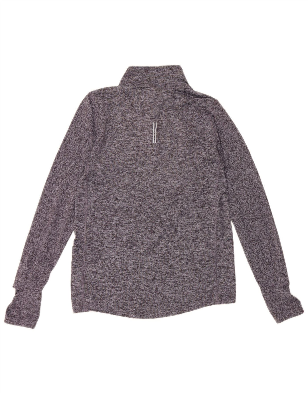 Nike Herre Dri Fit Top Langærmet med lynlåshals XS Blå Flecked Polyester