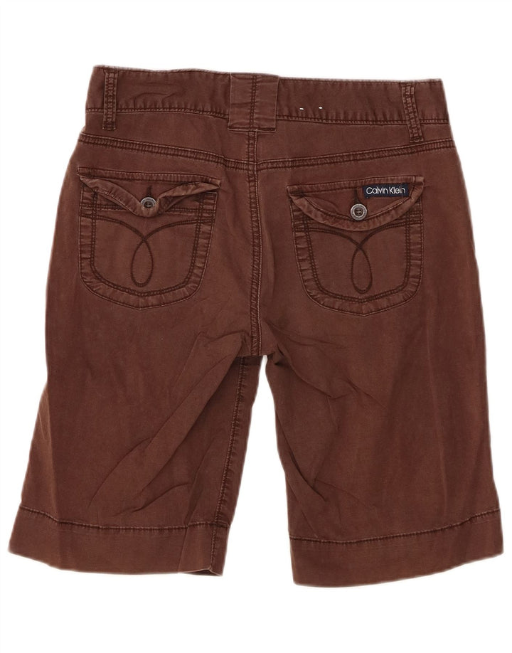CALVIN KLEIN Kvinder Casual Shorts US 6 Medium W28 Brun Bomuld