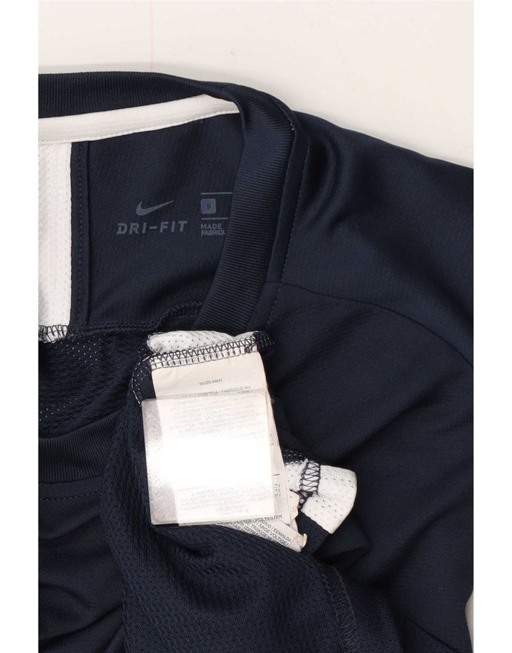 Nike herre Dri Fit T-shirt top lille marineblå polyester