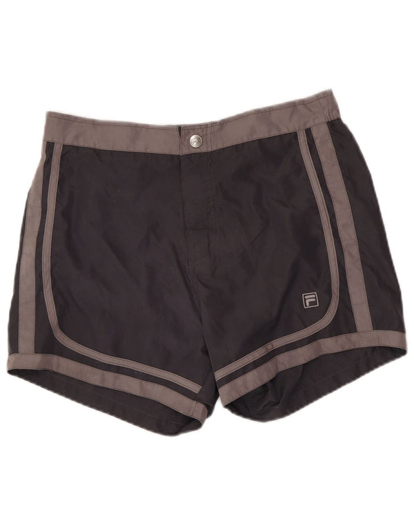 FILA Badeshorts til mænd Small Black Colourblock Polyester