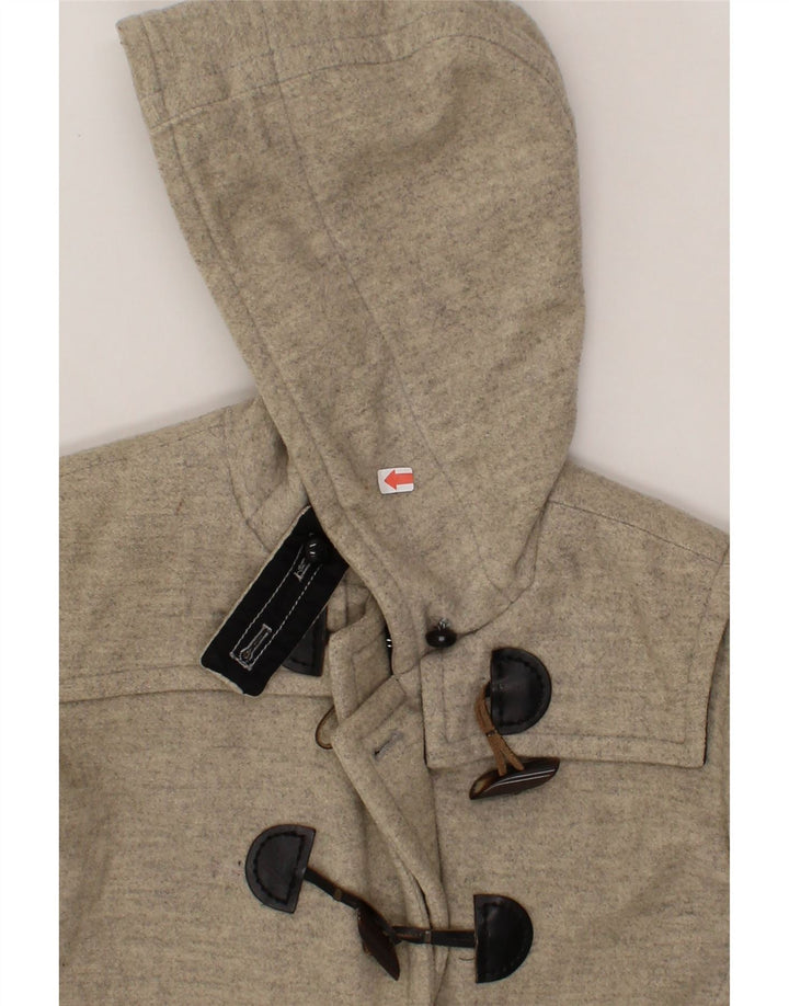 POLO RALPH LAUREN Womens Oversized Hooded Duffle Coat UK 16 Large Grey Vintage Polo Ralph Lauren and Second-Hand Polo Ralph Lauren from Messina Hembry 