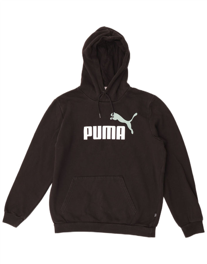 Puma Grafisk hættetrøje til mænd mellem sort bomuld