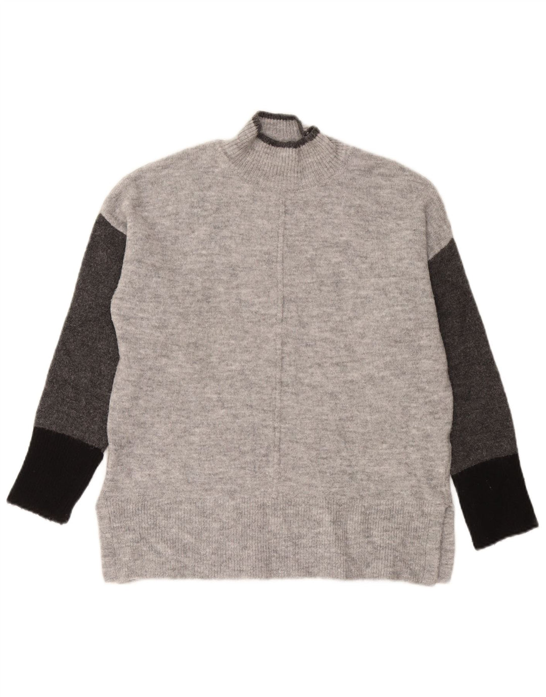 Marks & Spencer Dame Turtle Neck Jumper Sweater UK 14 Medium Grey
