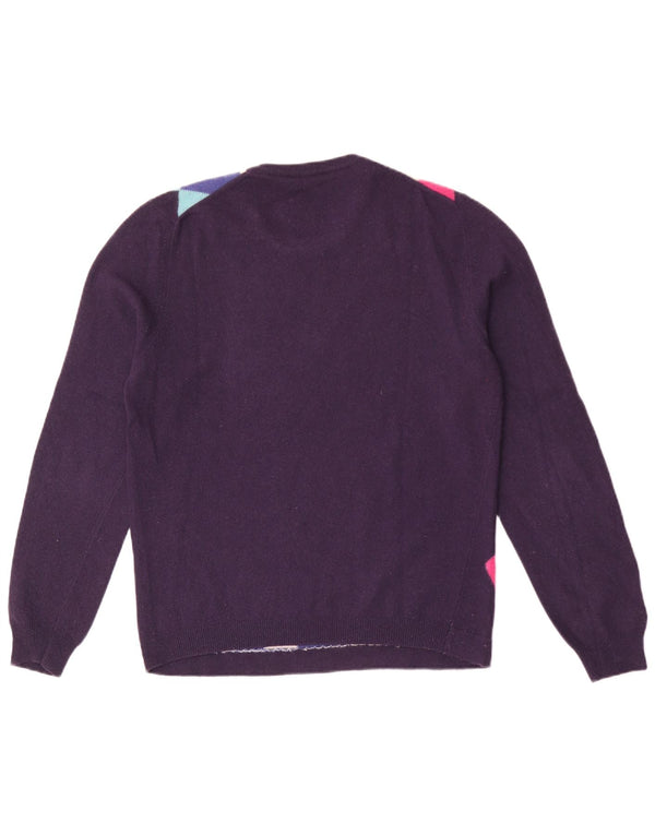Daniele Alessandrini Mens Crew Neck Jumper Sweater Medium Purple