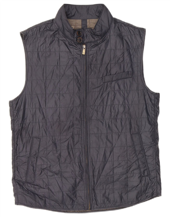 Massimo Dutti Herre Gilet UK 40 Large Navy Blue Polyester