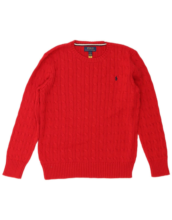 Ralph Lauren drenge sweater med rund hals 14-15 år stor rød