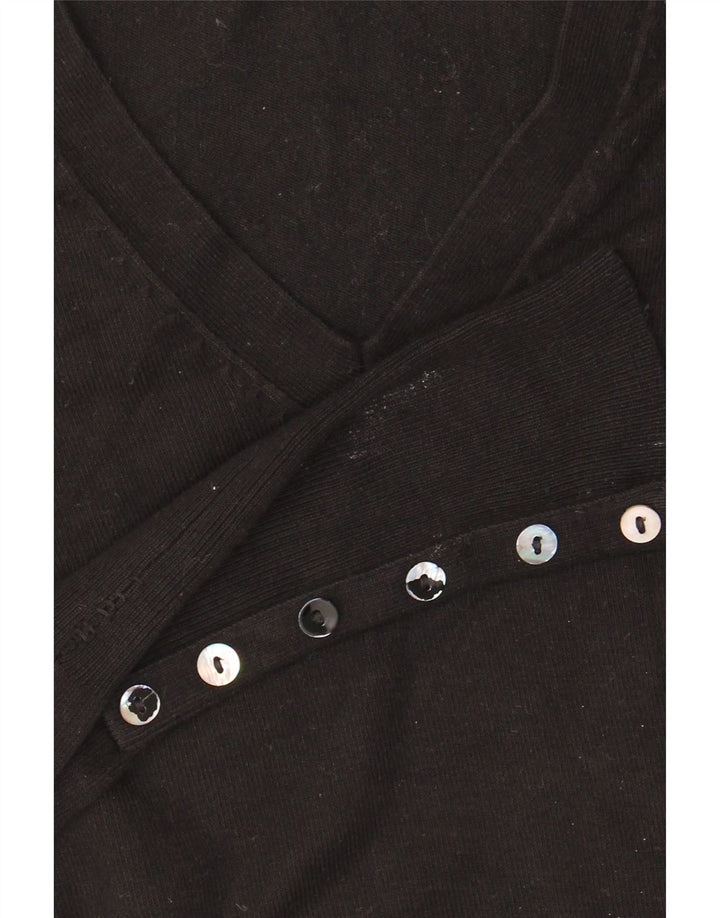 Zara Dame V-hals sweater UK 10 Small Black