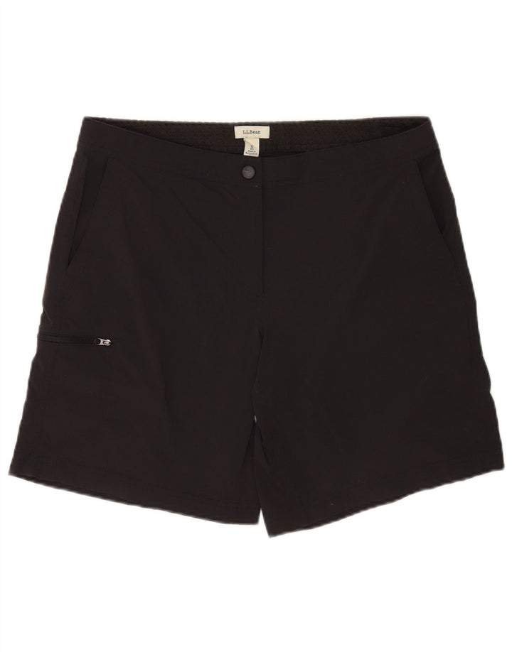 L.L.Bean Dame Cargo Shorts US 12 Large W34 Black Nylon