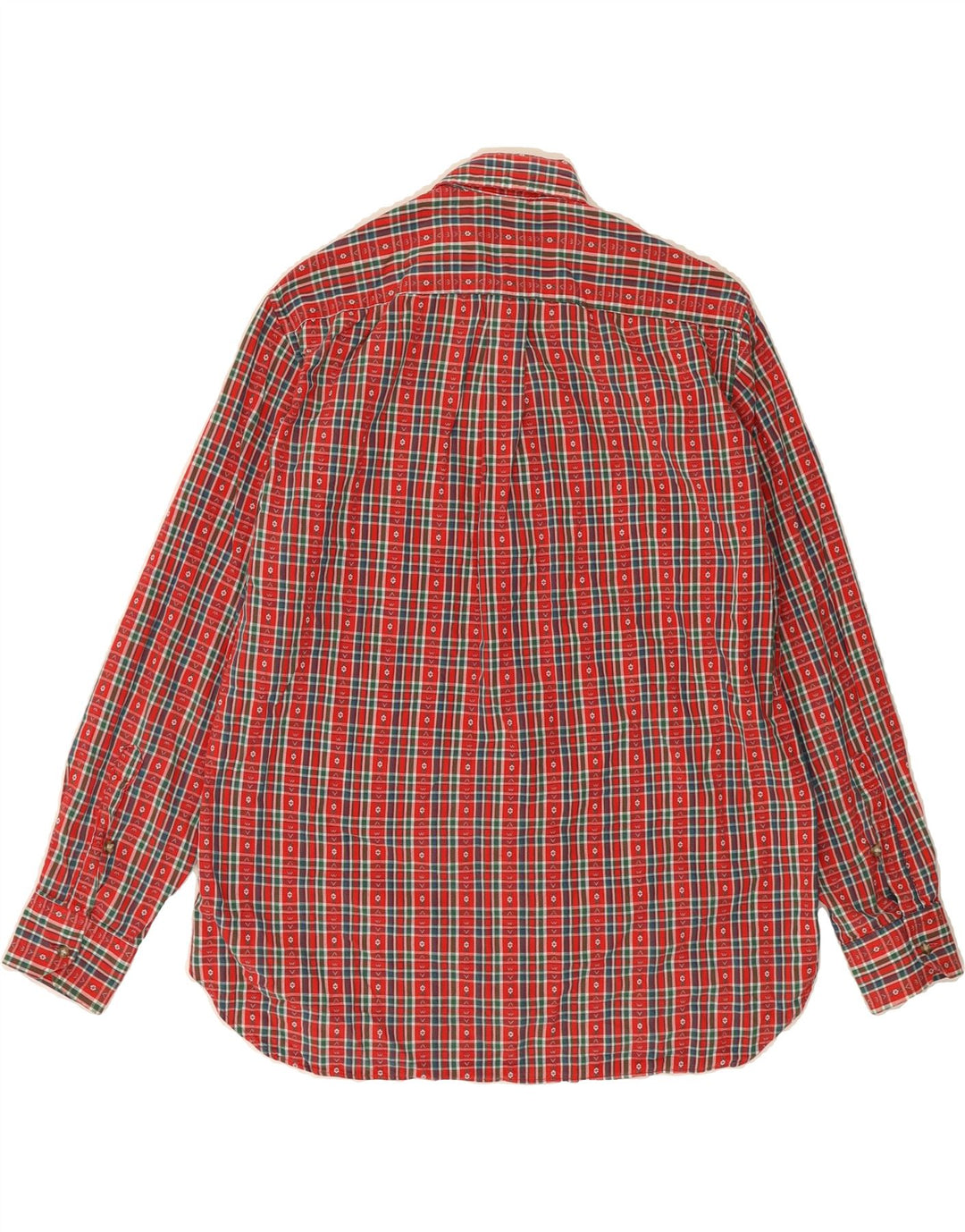 VINTAGE Mens Shirt Small Red Check Cotton Vintage Vintage and Second-Hand Vintage from Messina Hembry 