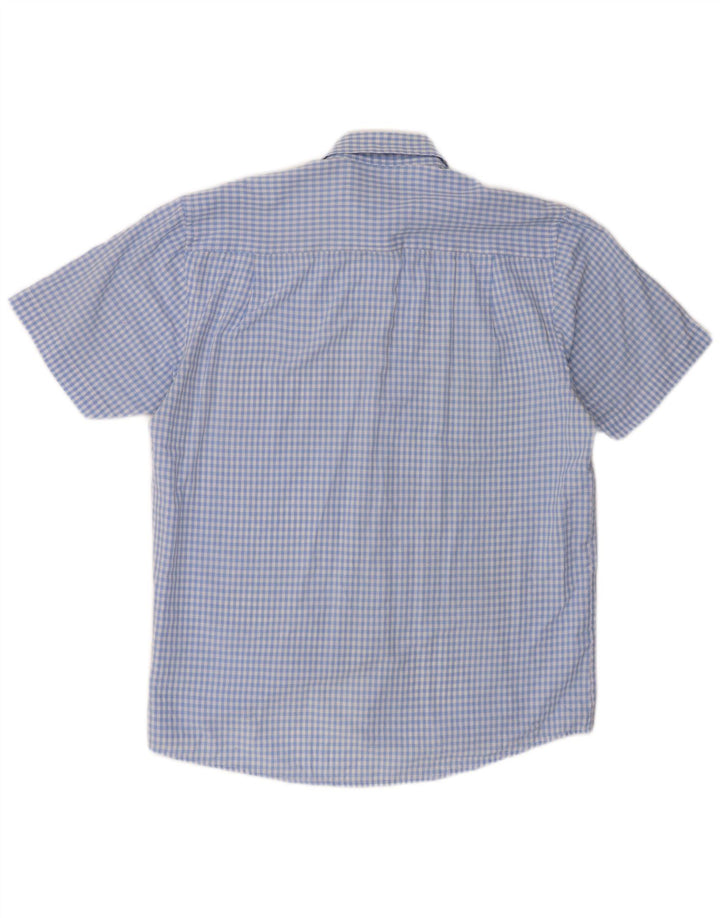 Pierre Cardin Herre kortærmet Regular Fit skjorte Stor blå Gingham
