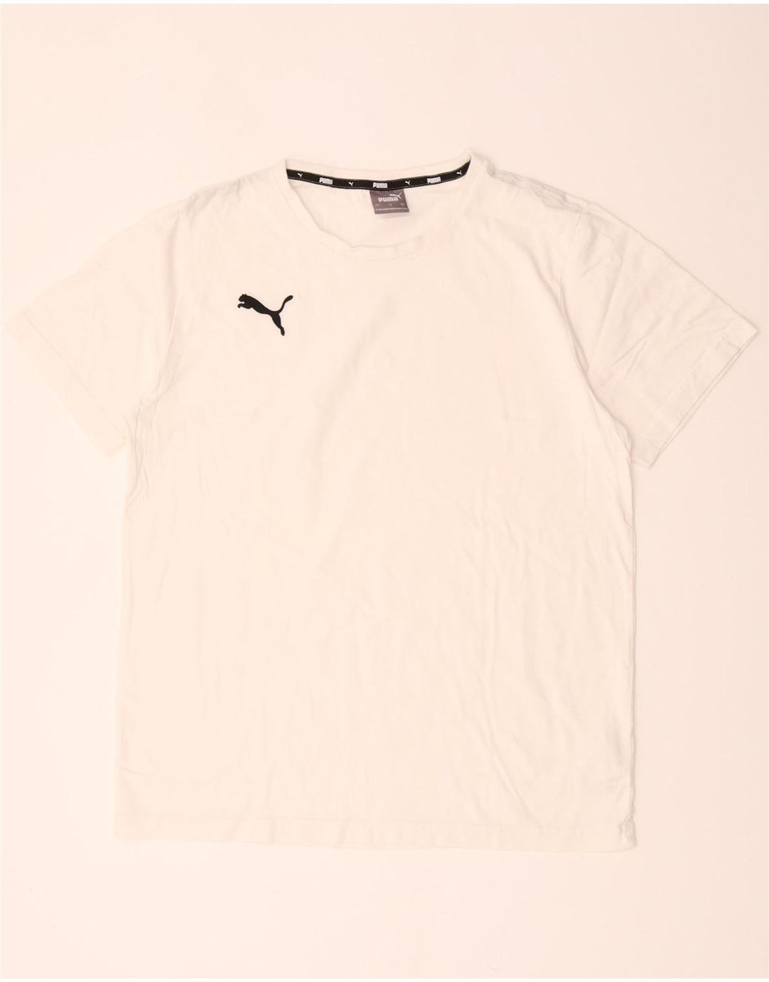 Puma Herre T-Shirt Top Stor Hvid Bomuld