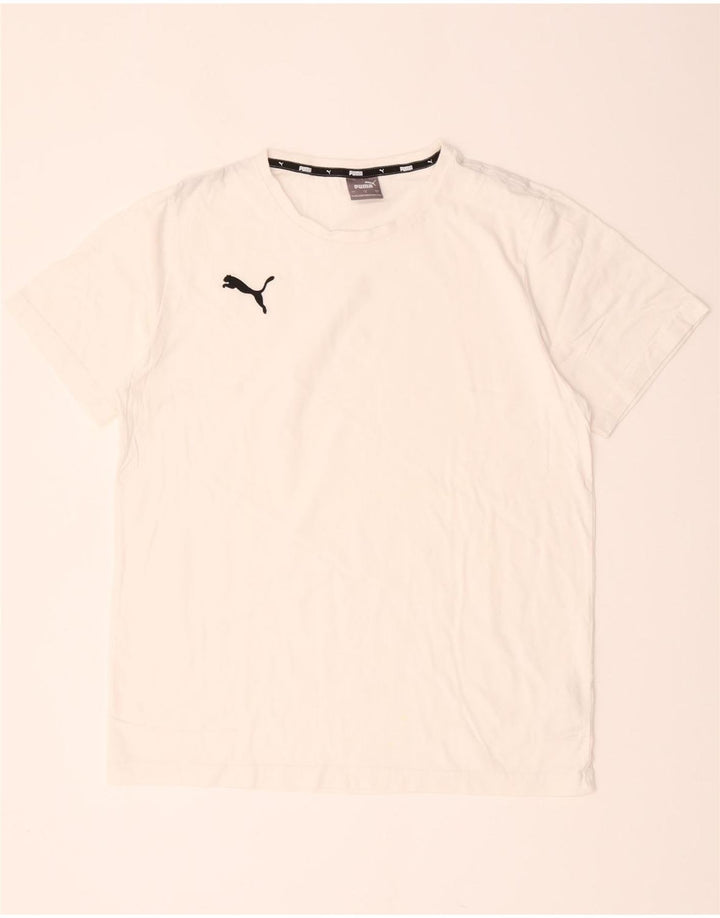 Puma Herre T-Shirt Top Stor Hvid Bomuld