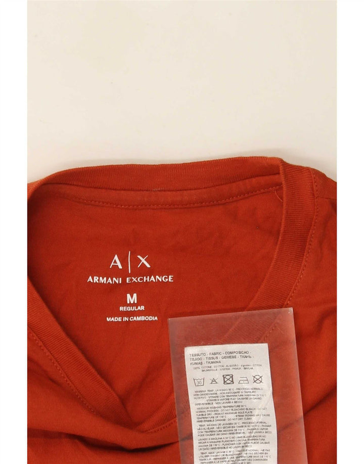Armani Exchange Herre Regular Fit T-shirt Top Medium Orange Bomuld