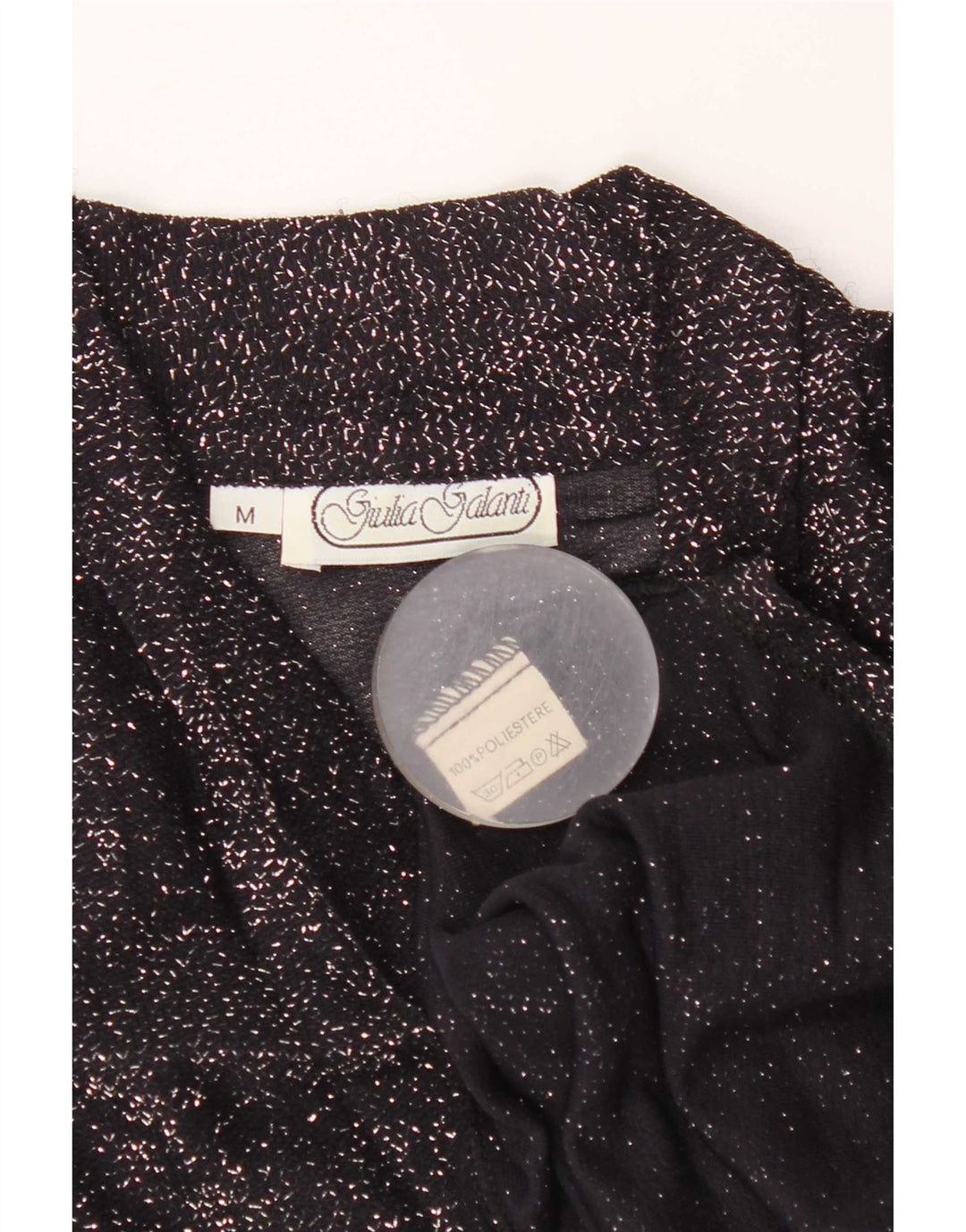 Giulia Galanti Dame Langærmet Bluse Top UK 14 Medium Sort Flecked