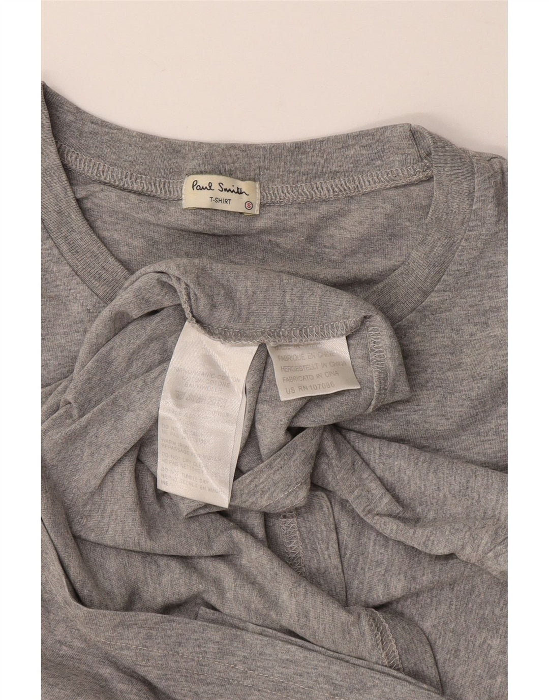 PAUL SMITH Herre grafisk T-shirt top lille grå dyreprint bomuld