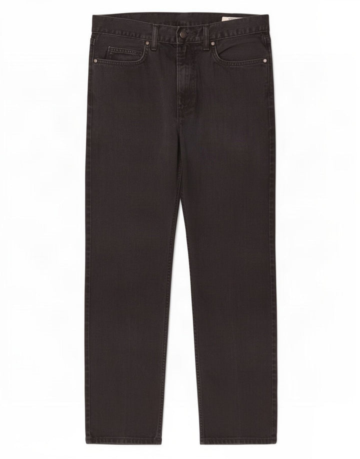 Marks & Spencer Herre Regular Straight Jeans W34 L29 Sort Bomuld
