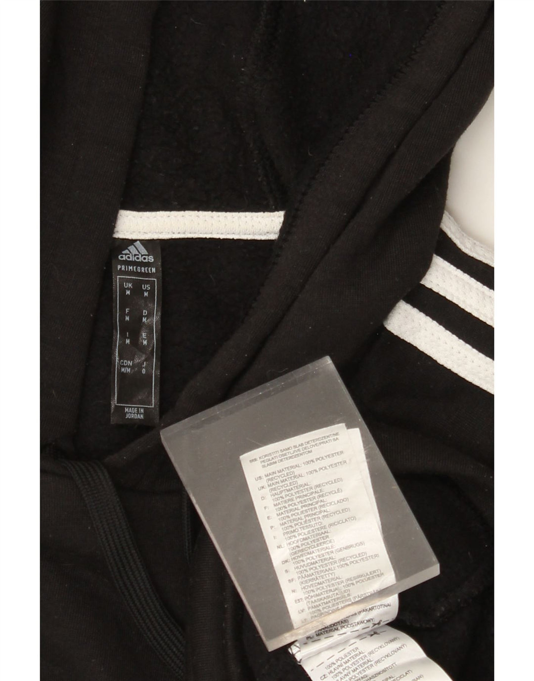 ADIDAS Mens Hoodie Jumper Medium Black Polyester