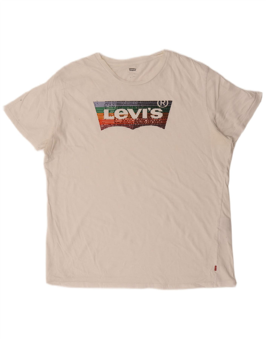 Levi's Herre grafisk T-shirt top XL hvid bomuld