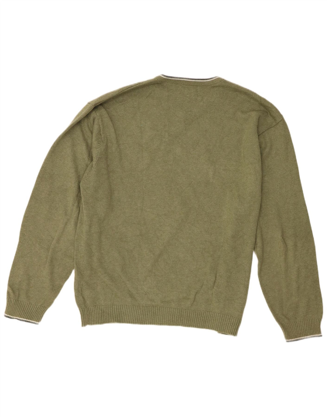 Chaps Herre Regular Fit V-hals sweater XL Grøn Bomuld