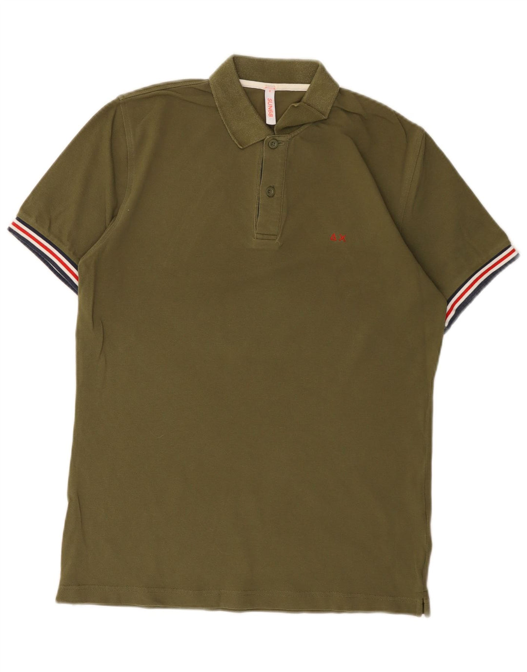 Sun68 Herre poloskjorte lille Khaki Bomuld