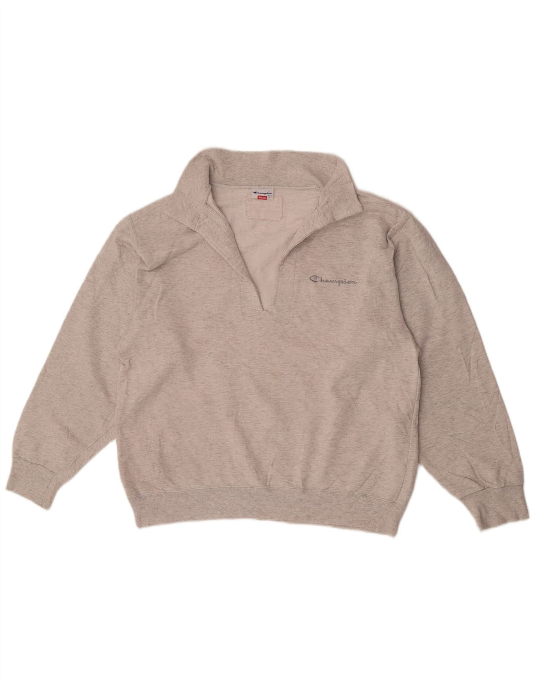 Champion Dame Loose Fit Sweatshirt Jumper UK 14 Medium Grey Flecked
