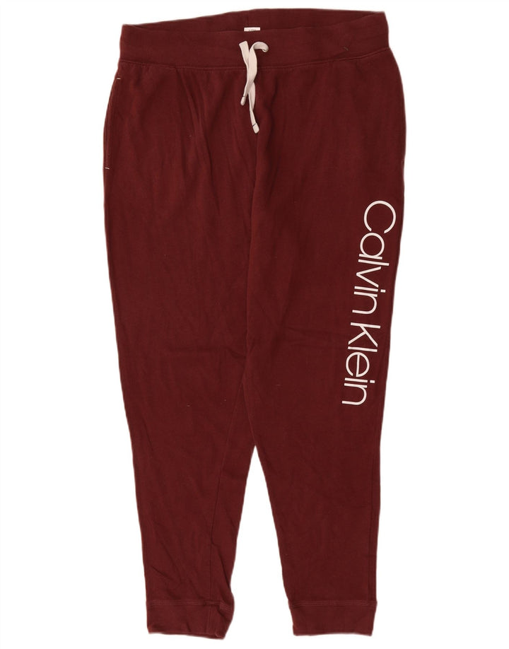 CALVIN KLEIN Herre grafisk træningsdragt Bukser Joggers Large Burgundy