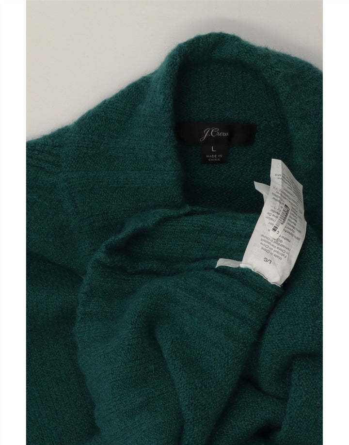 J. Crew Dame Turtle Neck Jumper Sweater UK 16 Stor Grøn Nylon