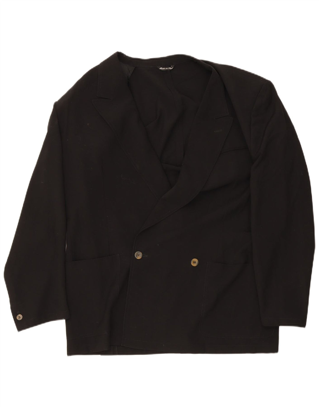 Pal Zileri Herre dobbeltradet blazerjakke IT 52 XL Sort Virgin Wool