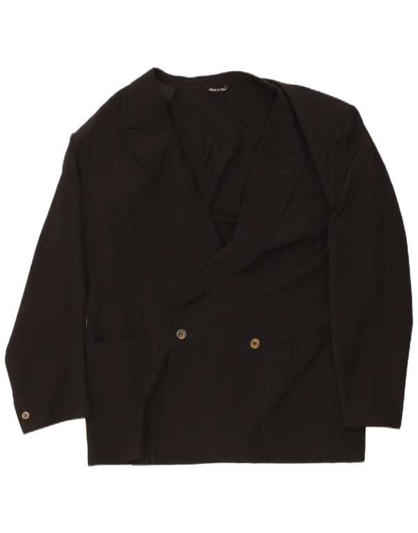 Pal Zileri Herre dobbeltradet blazerjakke IT 52 XL Sort Virgin Wool
