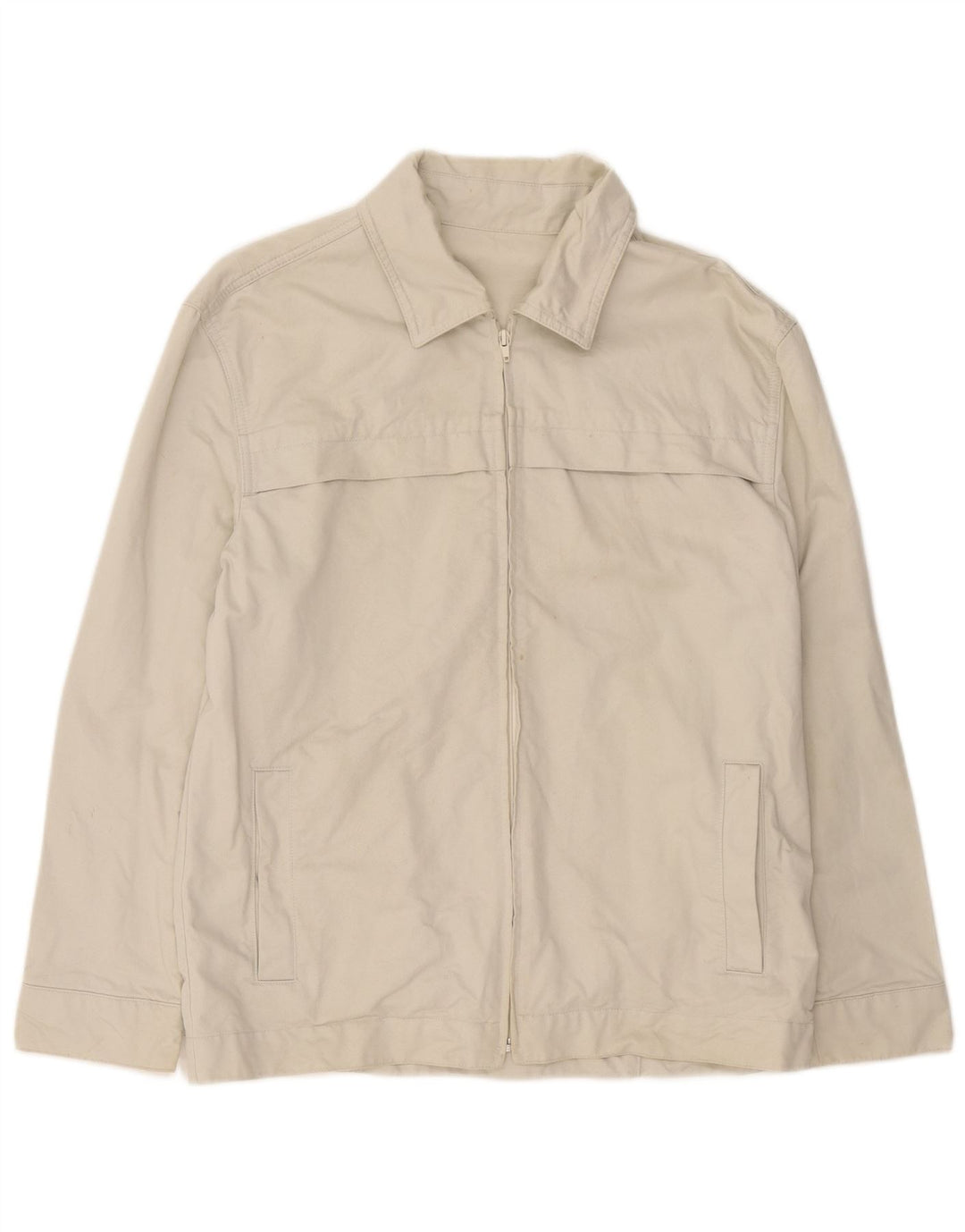 Kappa Herre Bomber Jacket UK 40 Stor Beige Bomuld