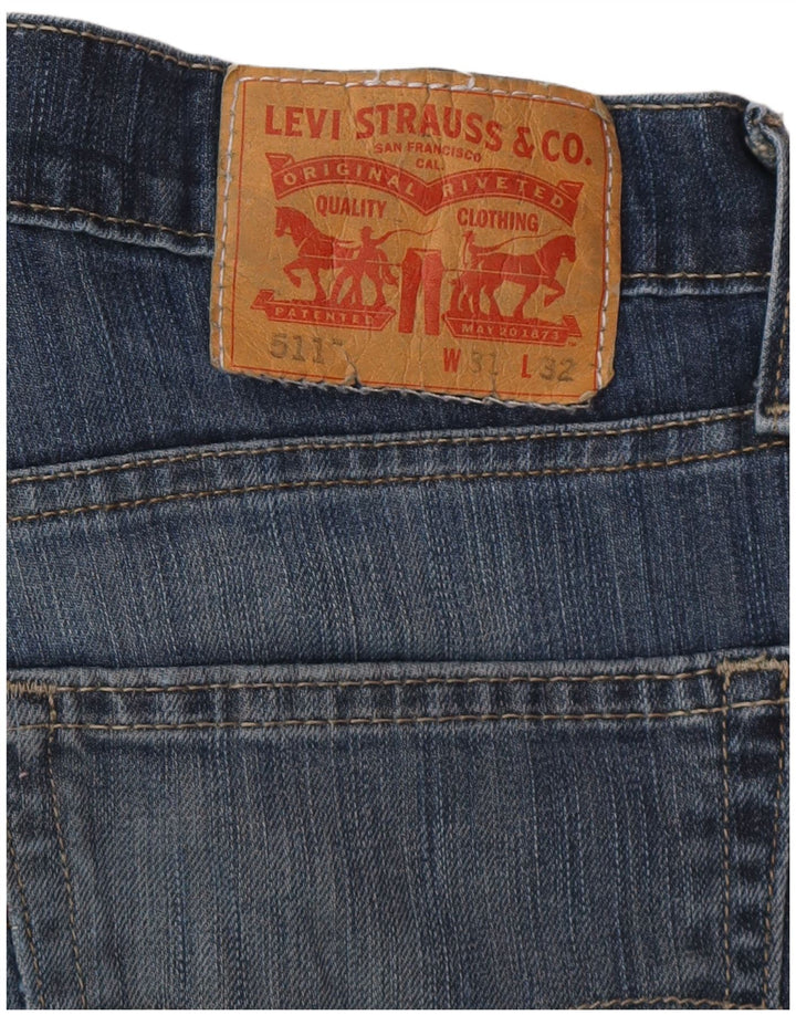 Levi's Herre 511 Slim Jeans W31 L32 Blå Bomuld