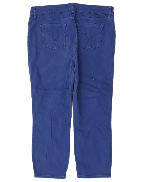 Crew Clothing Dame Cropped Jeans UK 16 Large W34 L23 Blue Cotton