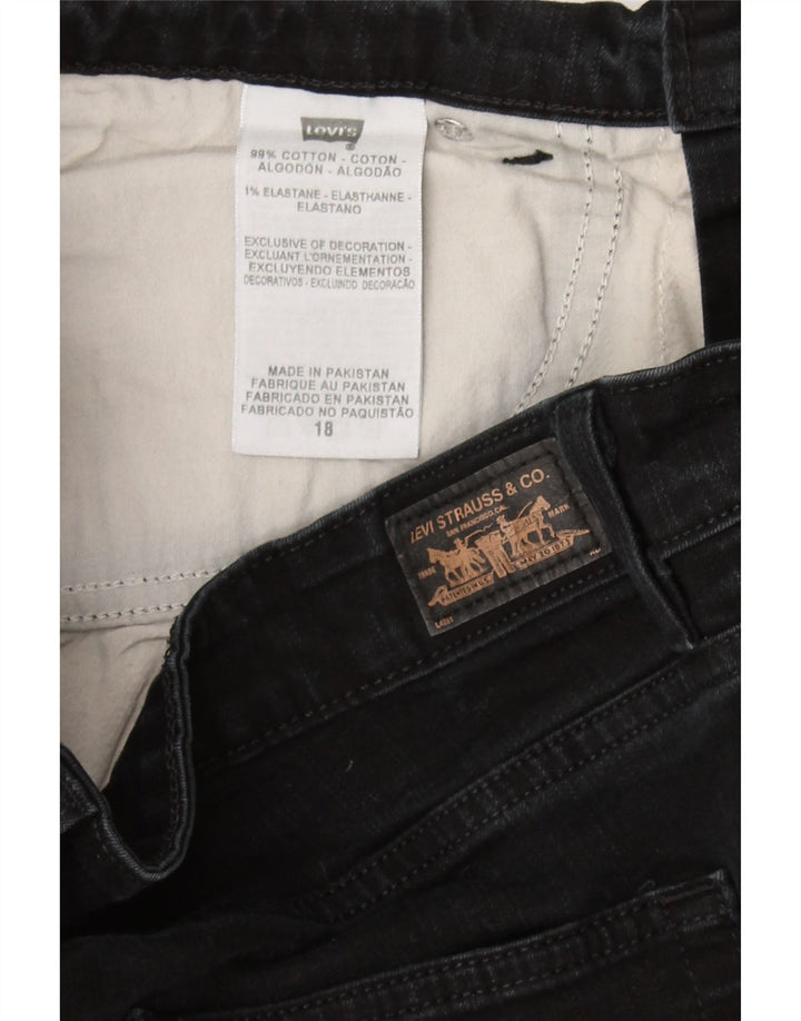 LEVI'S Womens Straight Jeans US 18 2XL W32 L30 Black Cotton Vintage Levi's and Second-Hand Levi's from Messina Hembry 