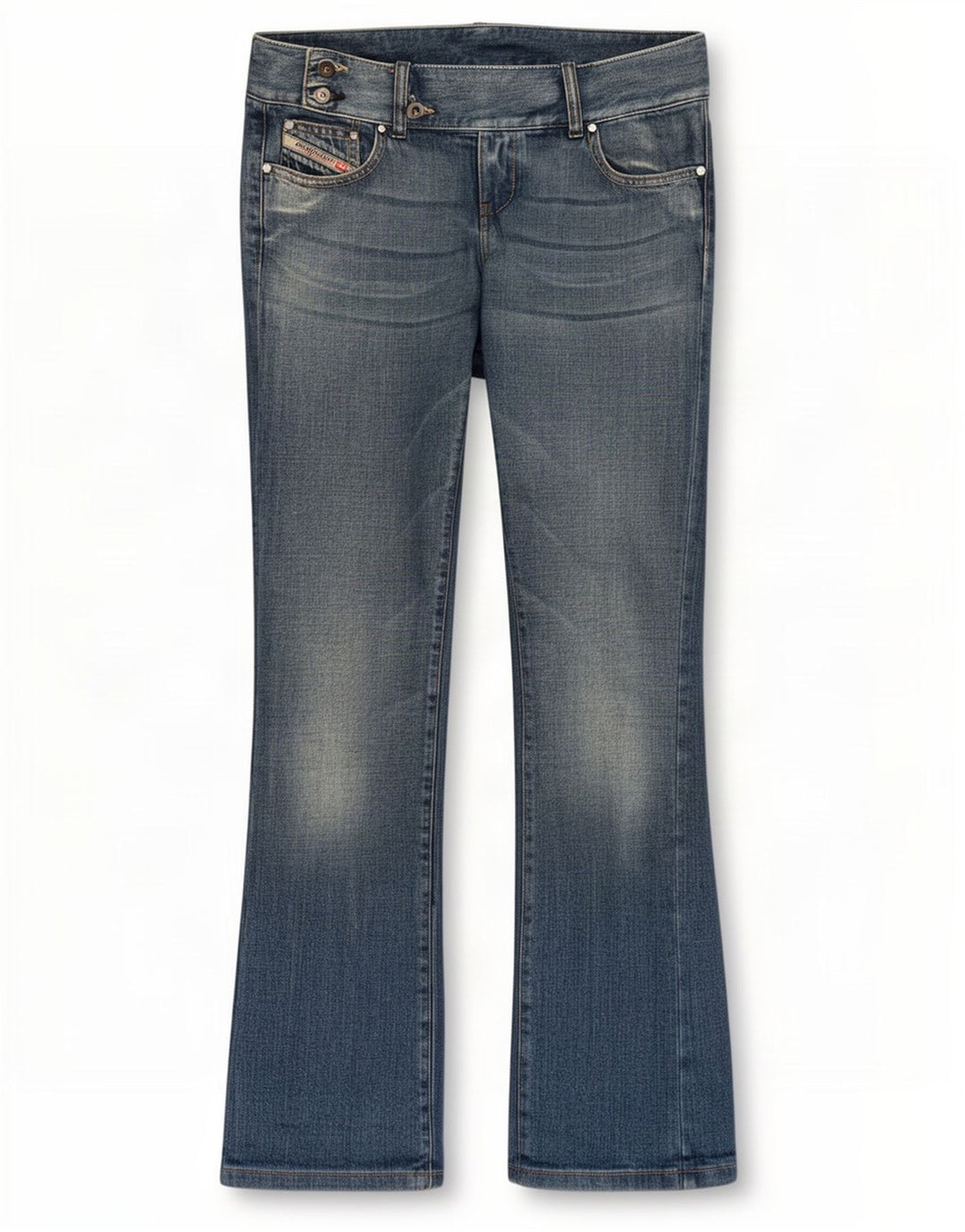 Diesel Dame Bootcut Jeans W29 L33 Blå Bomuld