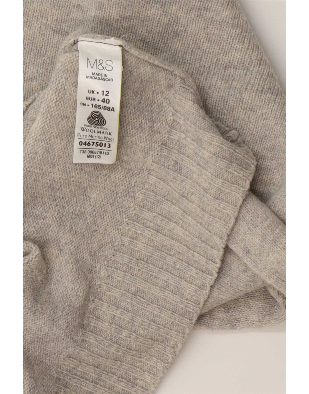 Marks & Spencer Dame Boat Neck Jumper Sweater UK 12 Medium Blue Flecked