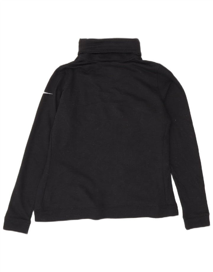 Nike Dame Dri Fit Grafisk Sweatshirt Jumper UK 14 Medium Sort Polyester