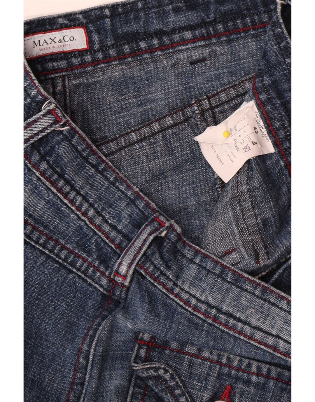 Max & Co. Dame Flared Jeans IT 42 Medium W30 L32 Blå Bomuld