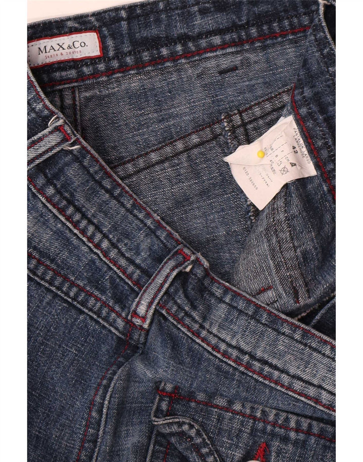 Max & Co. Dame Flared Jeans IT 42 Medium W30 L32 Blå Bomuld