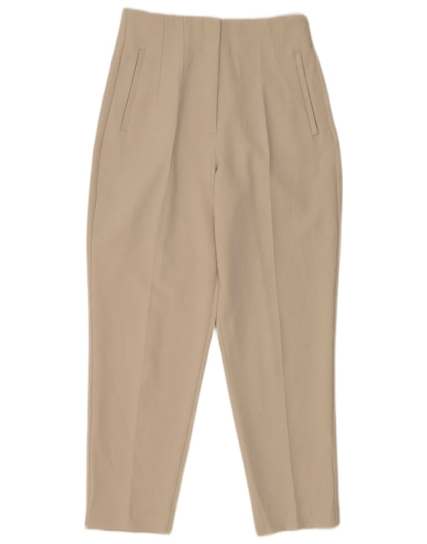 Zara koniske jakkesæt til kvinder Medium W28 L26 Off White Polyester