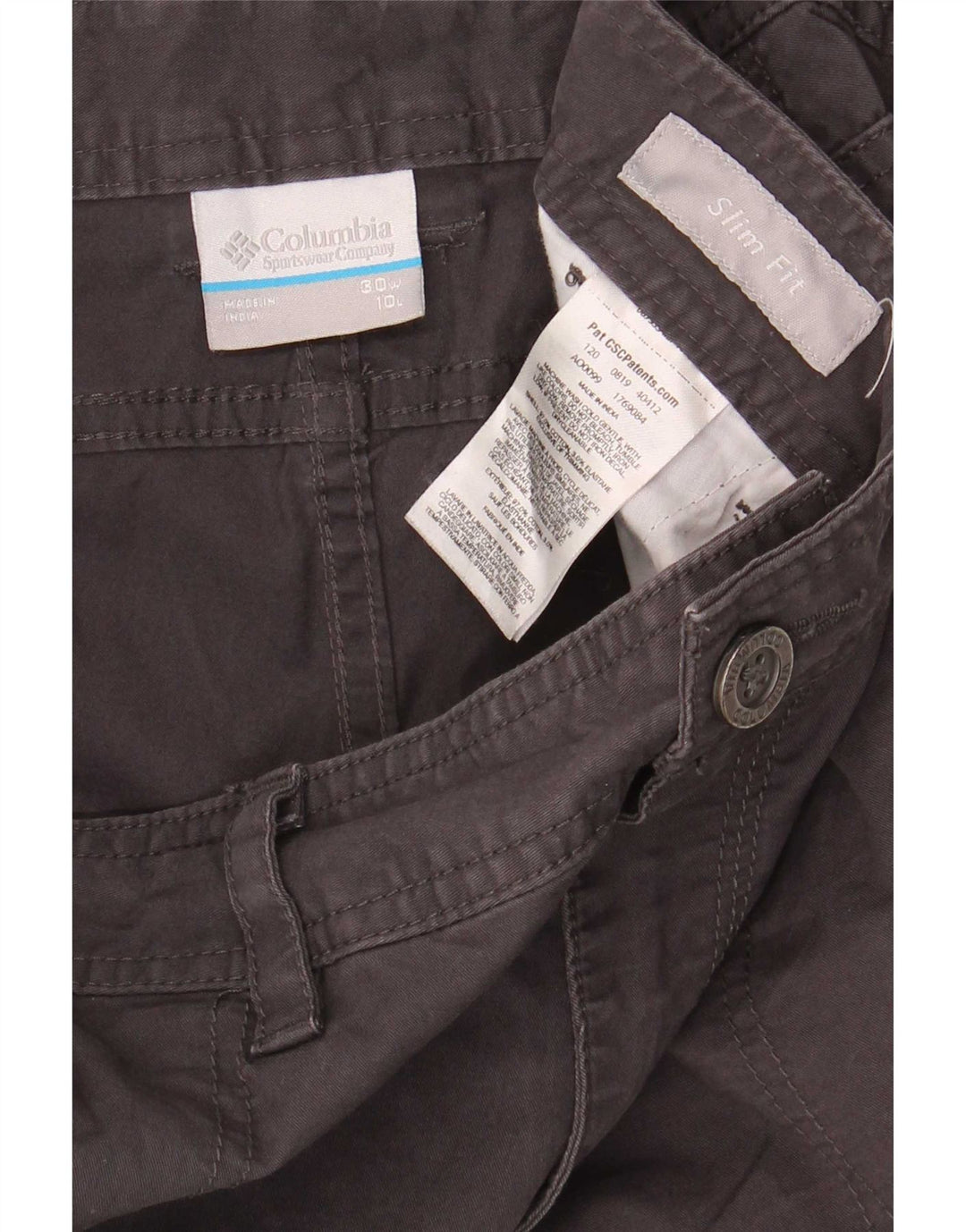Columbia Herre Slim Fit Chino Shorts W30 Medium Grey Bomuld