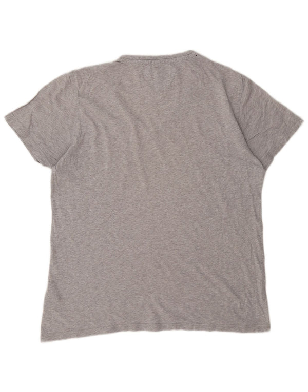 Tommy Hilfiger Womens T-Shirt Top UK 18 XL Grey Flecked Cotton