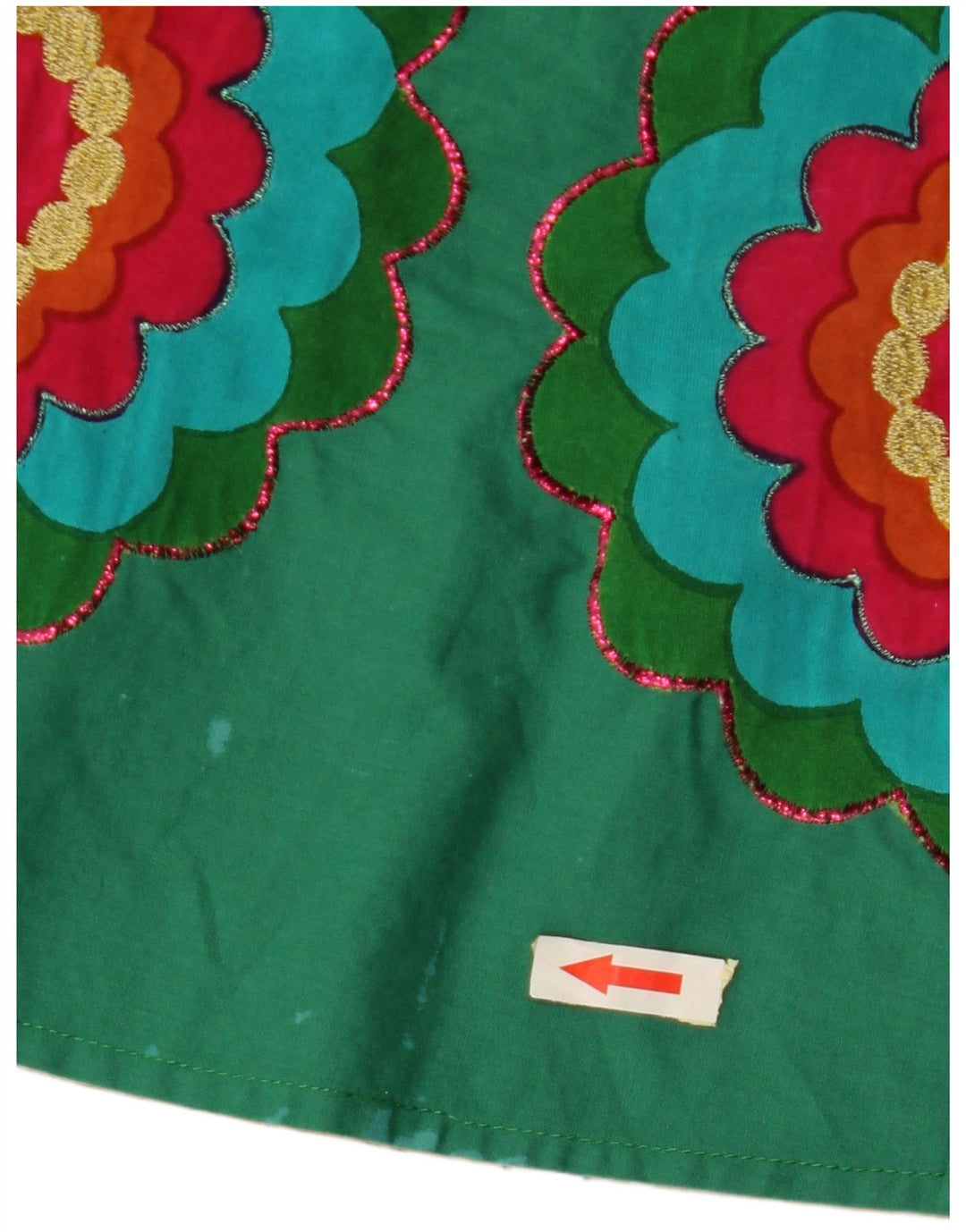 DESIGUAL A-line nederdel til kvinder EU 38 Medium W28 Grøn blomster