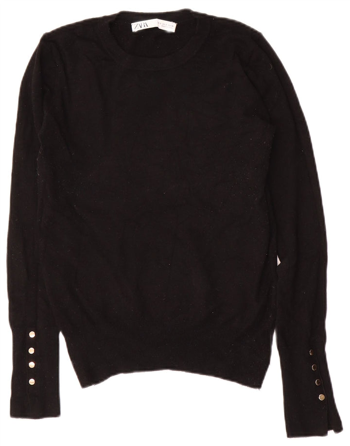 Zara Dame sweater med rund hals DK 10 Lille sort