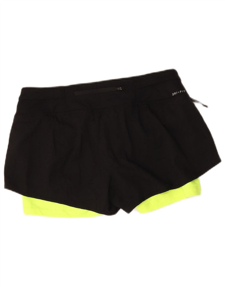 Nike Dame Dri Fit sportsshorts UK14 Medium Sort Colourblock