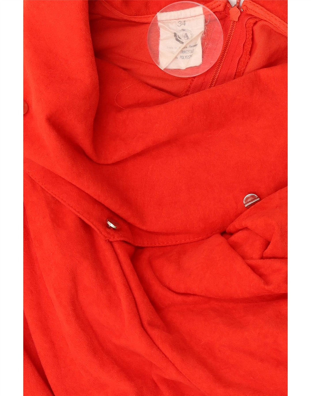 C & A Dame A-Line Kjole EU 34 XS Red Acetate