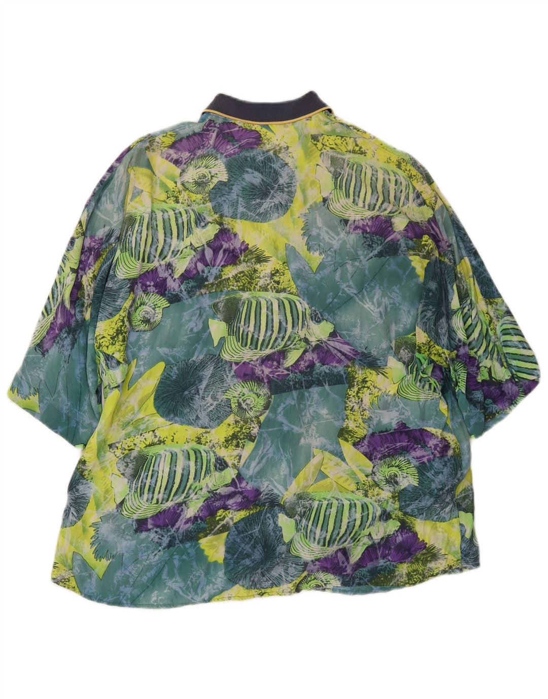 CARREL Herre abstrakt mønster kortærmet skjorte lille flerfarvet